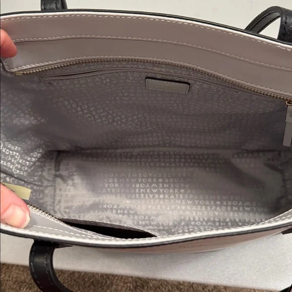 Kate Spade Sawyer Street Large Tote bag gray and black leather - Picture 7 of 9